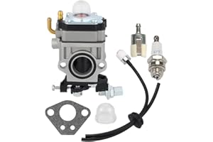 Wellsking EB7001 Carburetor for Redmax Backpack Blower EB7000 EB4400 EB650 Leaf Blower Earthquake MC43 MC43C Tiller Replace WYK-74 Powermate 2-Stroke Engines 43CC Engine with 15mm Intake