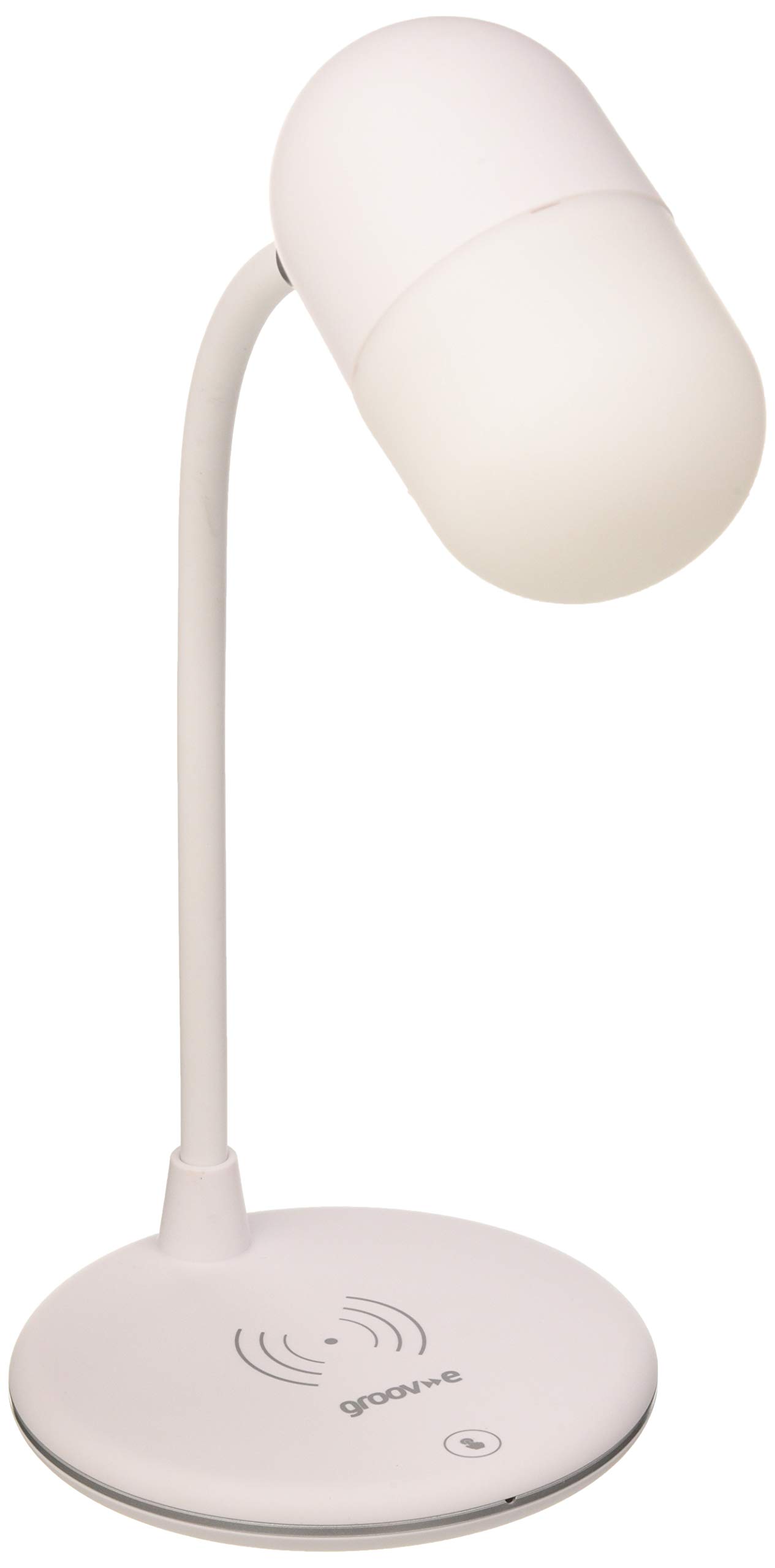 Groov-e Apollo Touch Control LED Desk Lamp with Built-in Wireless Charger & Bluetooth Speaker - White (GV-WC02) — image 1