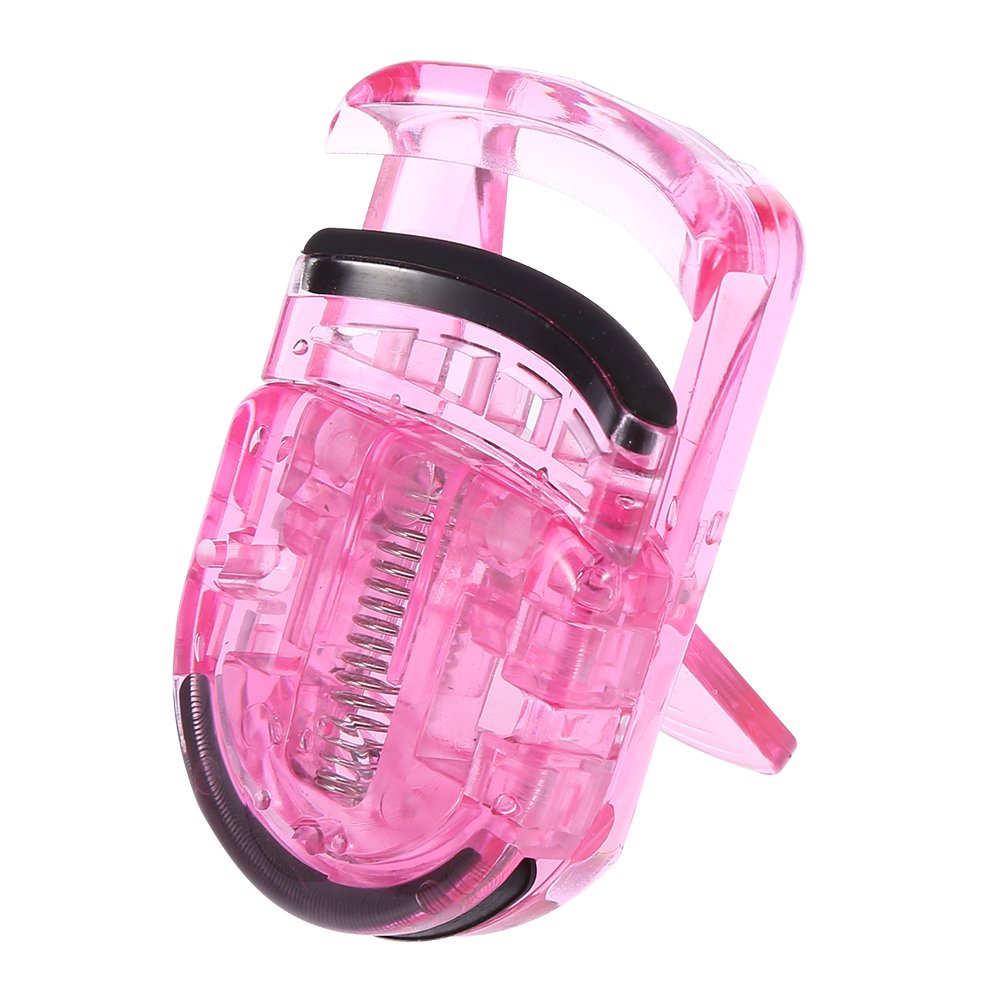 Eyelash Curler Eyelash-curlers Mini Eyelash Curler Portable Eyelash Curler Clip With Rubber Eyelash Natural Curling Clip Cosmetic Tools Cosmetics Portable Plastic Eyelash Curler (pink)