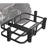 KEMIMOTO Golf Cart Cooler Rack with Fishing Rod Holder, 2" Hitch Mount Rack | Large Capacity for 52qt Cooler, Compatible with EZGO, Club Car, Fits for Golf Cart/UTV/ATV with 2'' Receiver