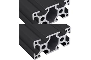 3060 Aluminum Extrusion T Slot 300mm Long Black 2 Pack, Extruded Aluminum Profile 30 Series European Standard Anodized Linear Rail for 3D Printer Parts and CNC DIY 30 x 60 11.81" 2Pcs (Kwweeoo)