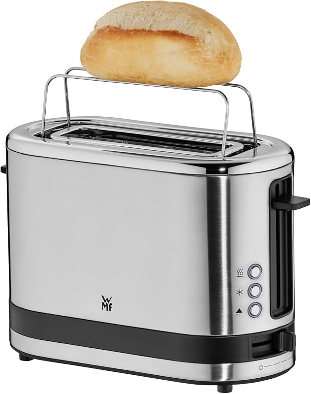 Kitchenminis - Tostadora Coup con 1 ranura, formato contacto, 600 W, 7 niveles de tostado, acero inoxidable cromargan mate