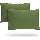 Cosy House Collection Premium Rayon Derived from Bamboo Pillowcase Set of 2 - Ultra Soft, Cooling & Breathable Bedding (Standard/Queen, Sage Green)