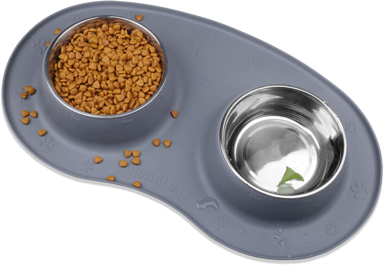 VIVAGLORY Dog Bowls 850ml Each Stainless Steel Cat Puppy Feeding Bowls with Wider NonSkid Non