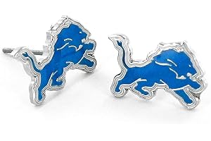 Aminco NFL Detroit Lions Logo Post Earrings Multicolor, 2.5
