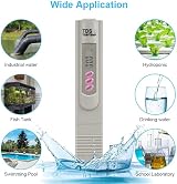 Flintronic TDS Meter 2-in-1 Water Tester, Temp/EC, 2% Accuracy, ABS Beige view 8