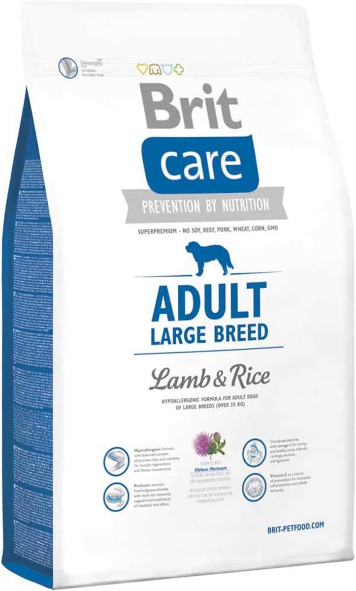 Brit Care Adult Large Breed Dog Food, Lamb and Rice, 12 kg Amazon.co