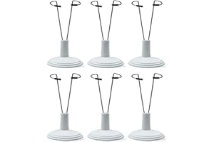 ZY PLUM Adjustable Doll Stand for LABU,Display Holder Support for 4-8 Inches Dolls,Keep the Standing Position (White, 6 Pack)