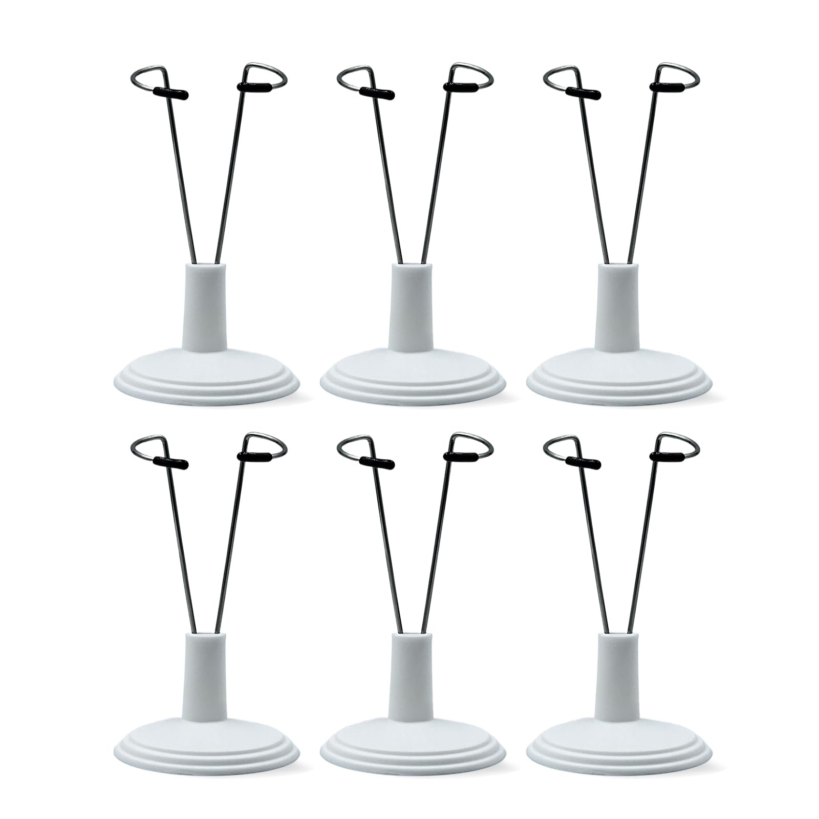 Photo 1 of ZY PLUM Adjustable Doll Stand for LABU,Display Holder Support for 4-8 Inches Dolls,Keep the Standing Position (White, 6 Pack)(Doll Not Include)