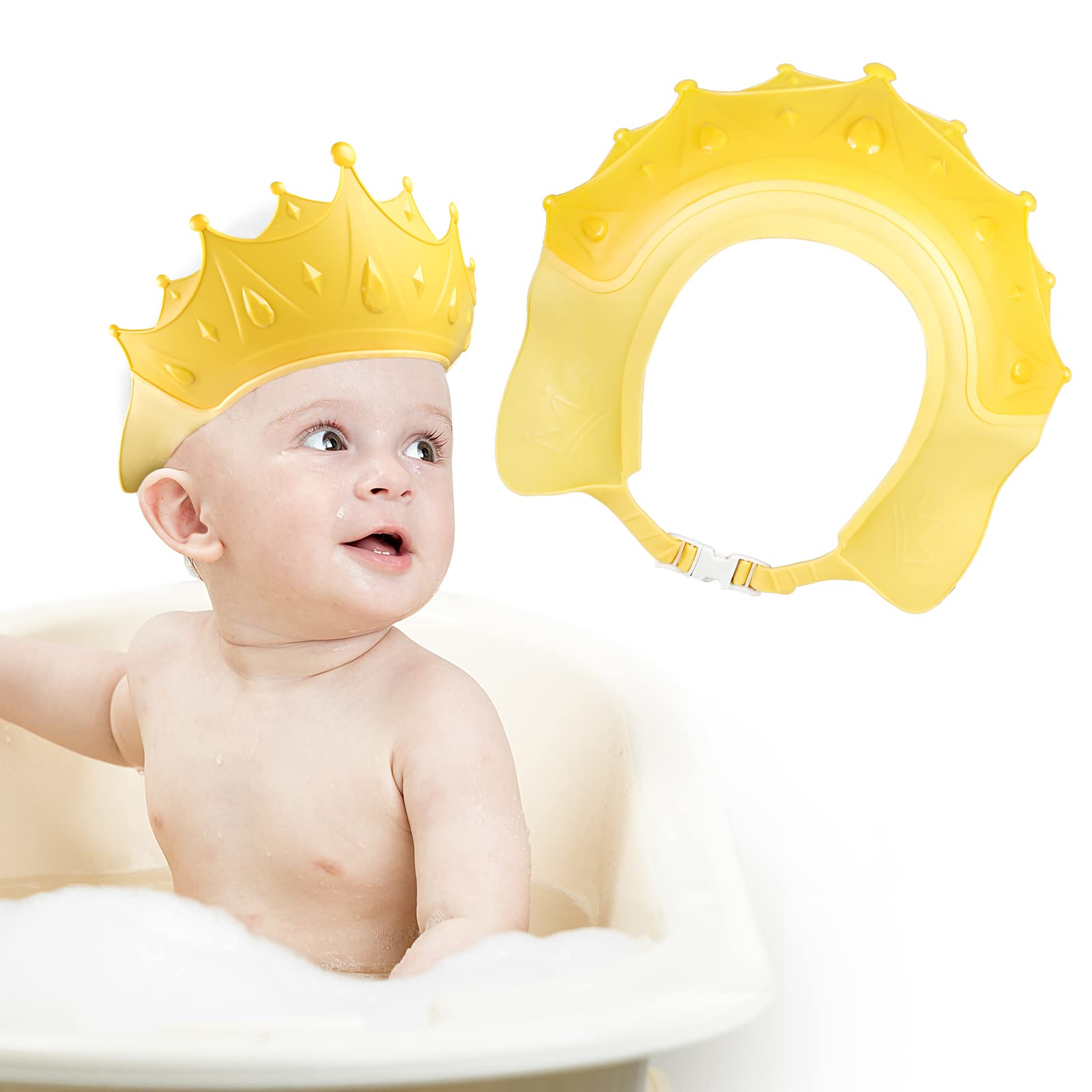 Romon Baby Shower Cap, Baby Hair Washing Protection, Soft Adjustable Hair Washing Aid for Toddlers, Babies, Children