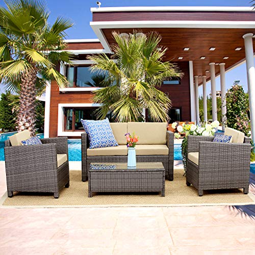 Wisteria Lane Patio Furniture Set, 4 Piece Outdoor Conversation Sets