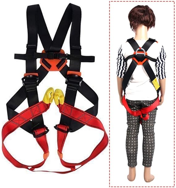 MAHFEI Safety Harness, Full Body Fall Protection Climbing Harness Child Body Harness Amusement