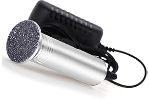 I·B·N G Upgraded Electric Foot Callus Remover (Adjustable Speed) with 60pcs Sandpaper Discs, Professional Electric Callus Remover for Feet Dead Skin Removal Foot Sander Pedicure Tool, FCR-2 Silver