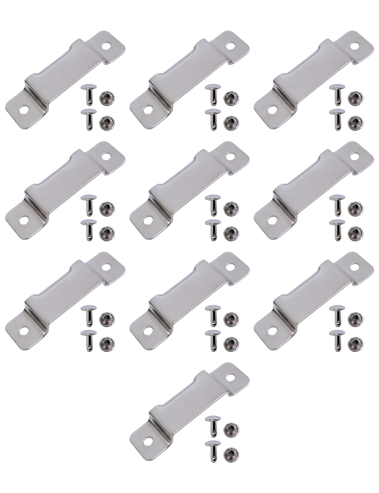 10x Small Metal Tape Measure Holder Clip Measuring Tape Belt Holder Occidental Measure Holster with Rivets for Drill Leather Pocket Tool Set