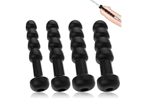 FST Silicone Penis Plug Soft Hollow Multiple Beads Urethra Dilators for Urethral Stimulation Masturbation Training Sex Toys f
