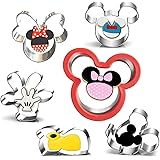 Mickey Minnie Mouse Cookie Cutter Sandwich Cutter Set-6 Pieces-Mickey MinnieHead Face, Hand, Foot, Mouse Baking Mold Mickey S
