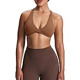 Aoxjox Women's Workout Sports Bras Fitness Satara Low Impact Bra Yoga Crop Tank