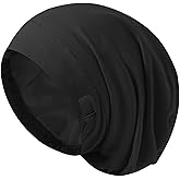 ZHENSILK Silk Bonnet for Sleeping Women, Adjustable Silky Satin Lined Sleep Cap, Silk Hair Wrap Slouch Beanie Hat