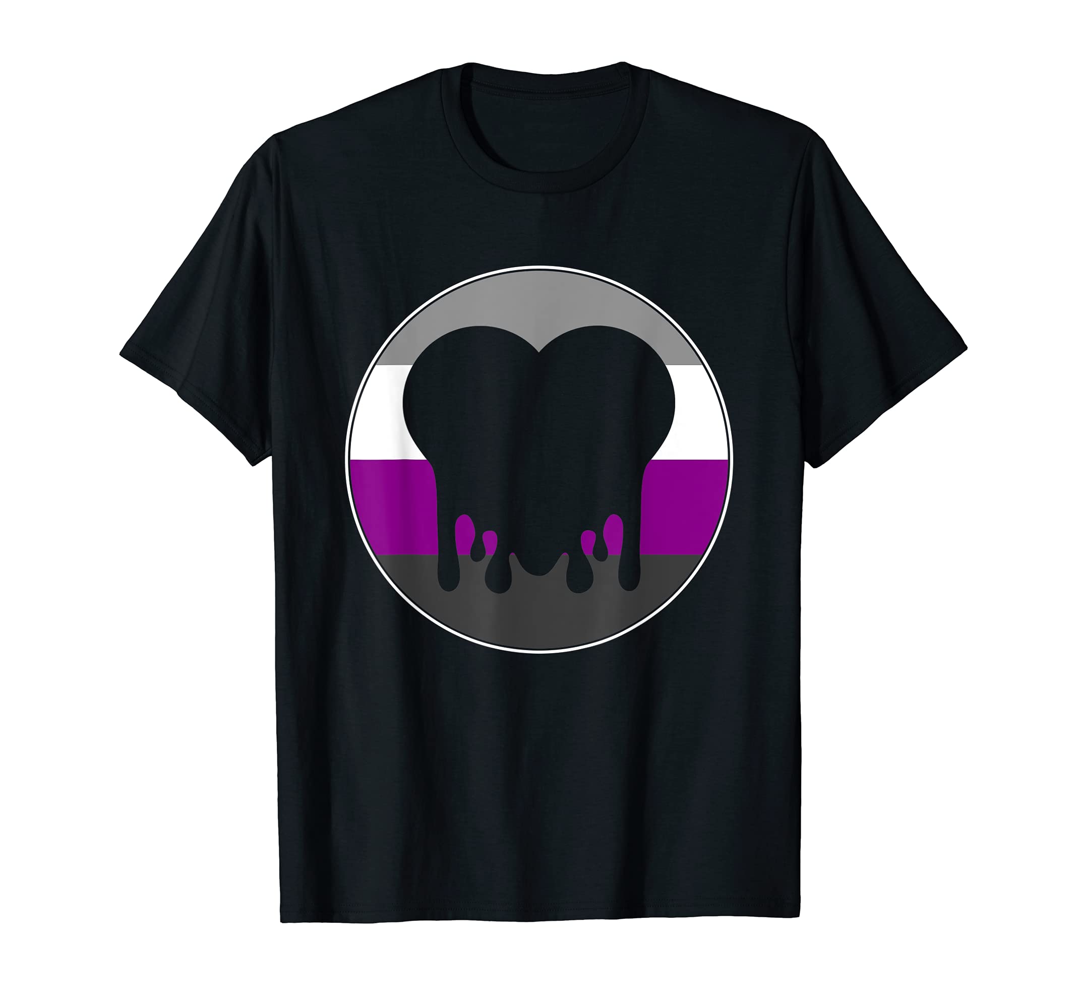 Asexual Flag Heart Ace Pride Asexuality Demi Queer Asexual T-Shirt
