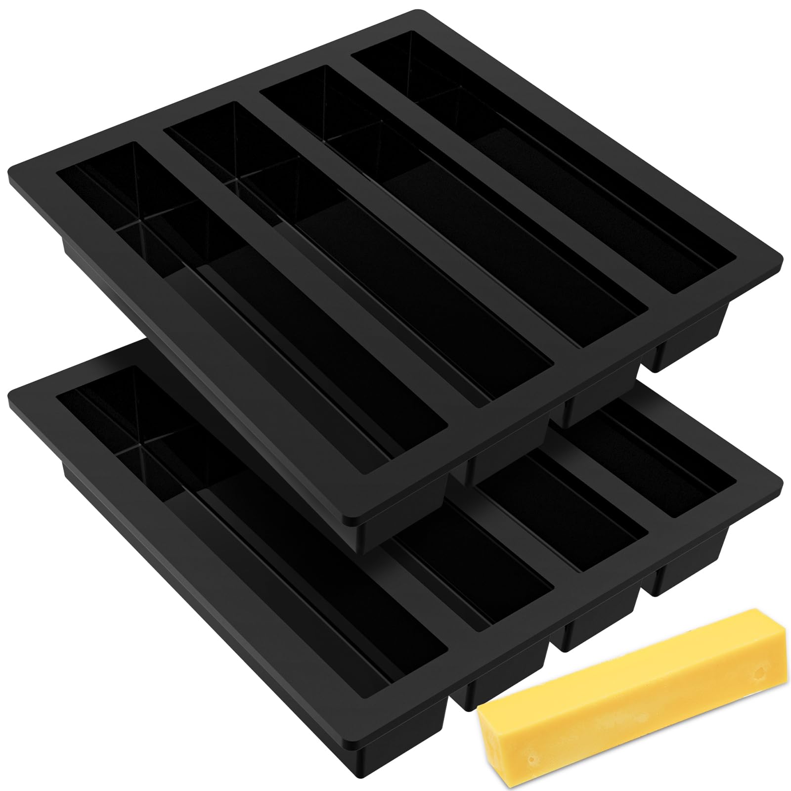 Webake Silicone Ice Cube Trays Butter Mold Set of 2, Easy Release Long Ice Cube Sticks For Cocktail and Whisky, Baking Mold For Instant Pot