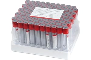 METERBOX Vacutainer Blood Collection Tubes 10ml Lab Vacuum Plain Tube for Pet Animals Veterinary Lab Supplies 100 Pcs Wrap Packaging