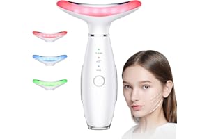 MOSNAMI 3 Color Facial Massager for Face and Neck, Face Massager Tool Beauty Device with 3 Massage Modes, Portable Face culpting Tool for Skin Care, White