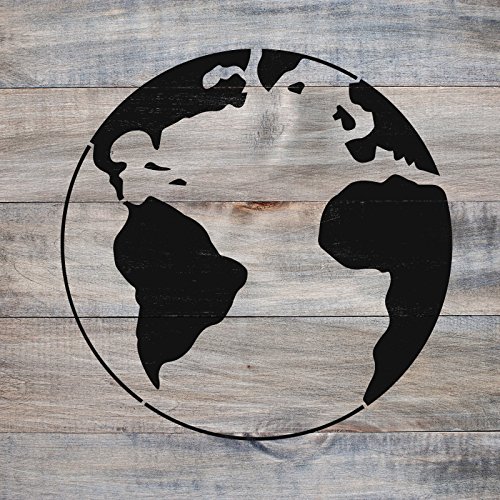 Earth Stencil Template - Reusable Stencil with Multiple Sizes Available