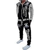 Riskrole Men’s Hoodie Tracksuit Set 2 Pieces Casual Athletic Warm Sweatsuits Zip up Outfits