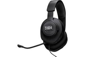 JBL, Fone de Ouvido Com Fio, Quantum 100M2, Headset Gamer, Over Ear, Microfone Removível - Preto