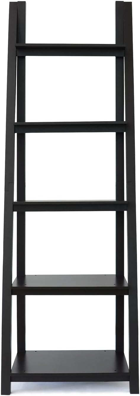 ORNO TTOBE 5-Tier Wood Ladder Shelf Free Standing Bookcase A-Frame,Espresso