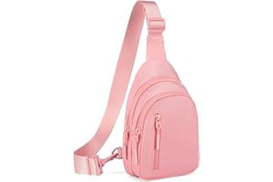 Viverte Small Sling Bag Crossbody Bag for Women with 4 Pockets Cross Body Fanny Pack Womens Chest Bag for Outdoors Traveling