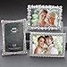 PRINZ Marilyn Metal Jeweled Frame for 4 by 6-Inch Photo, Shiny Silver