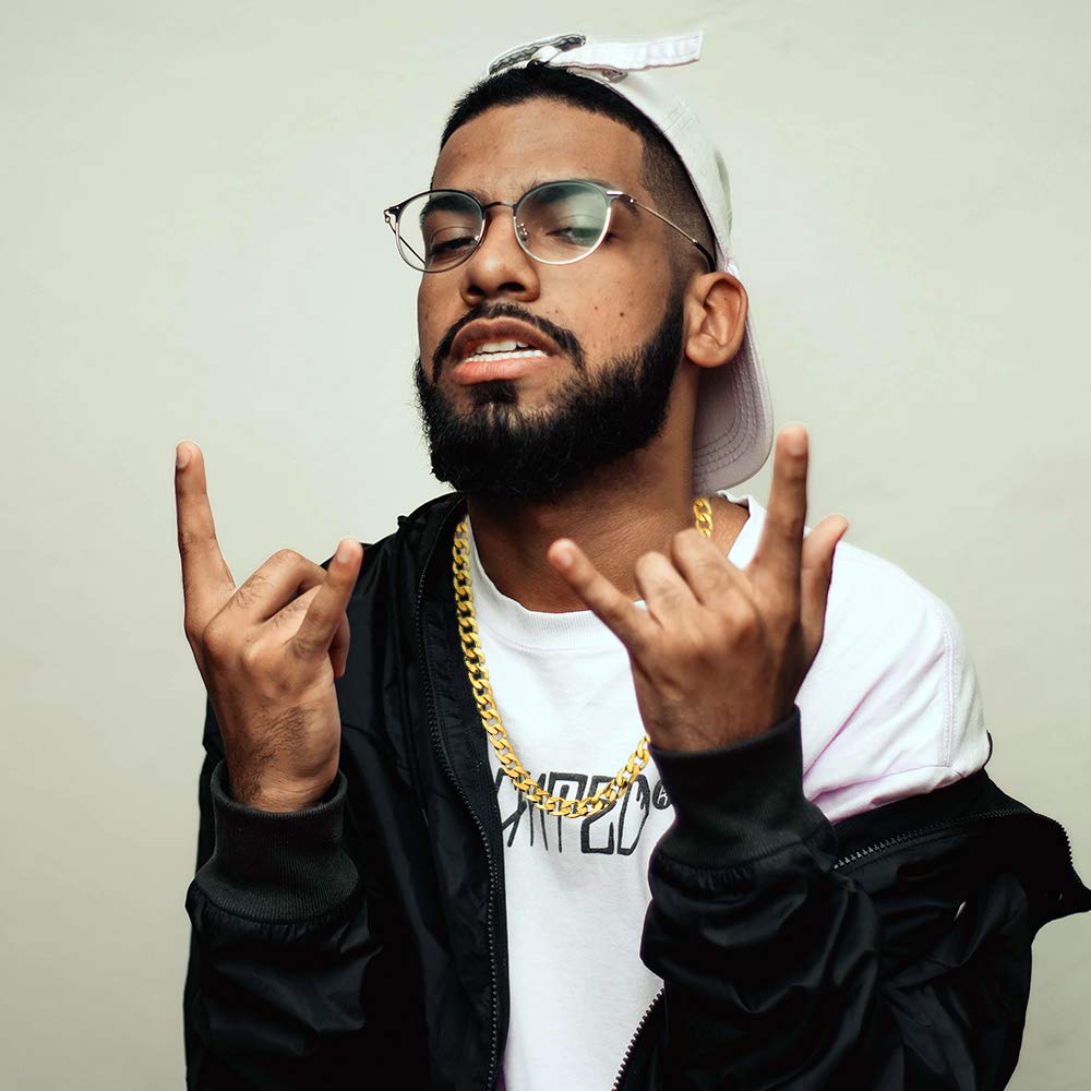 Sanglarst Gold Chain Necklace, 22 Inch Golden Ultra Luxury Looking Feeling Real Solid 14K Gold plated Curb Fake Neck Chain for Party Dancing