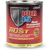 POR-15 Rust Preventive Coating &mdash; Non-Porous Protective Barrier, 32 fl oz, Semi-Gloss Black