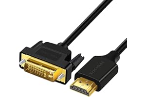 SOEYBAE DVI to HDMI Cable 15ft,4K HDMI to DVI Bi Directional Adapter Cable Support 1080P Full HD for Compatible PS4 PS3, Blue