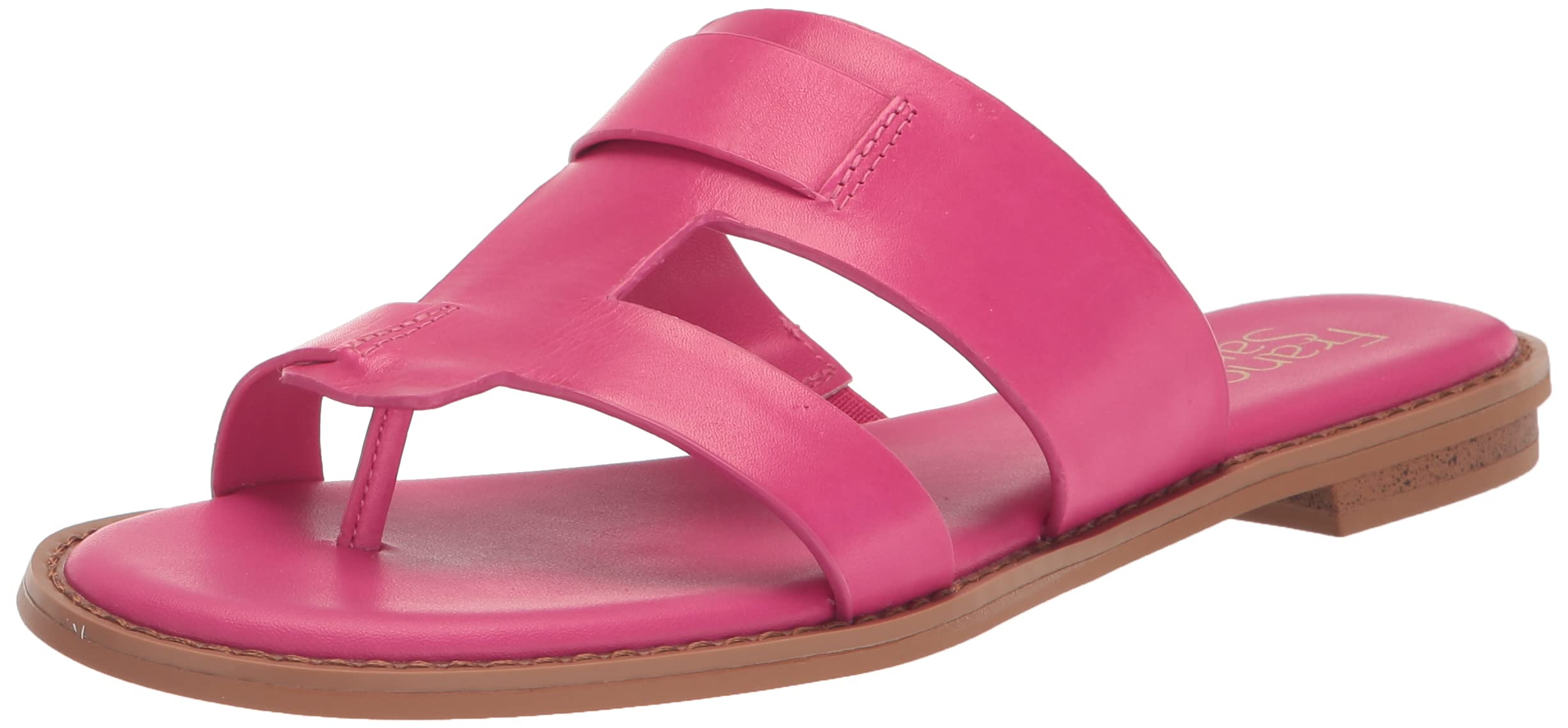 Franco Sarto Womens Gretta Flat Sandal Pink Leather 6 M