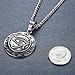 Men's Stainless Steel Eye of Horus Ancient Egypt Pendant Necklace, 24