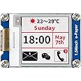 waveshare 1.54inch E-Ink Display Module Compatible with Raspberry Pi 5/4B/3B/Zero/Zero W/Zero 2W/Pico/Pico W/Pico WH, 200x200 Resolution Three-Color SPI Interface