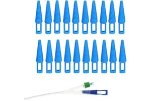 MEDCORE 20 Sets Catheter Plugs Tube - Catheter Plug Adapter - Urethral Catheter Supplies, Blue