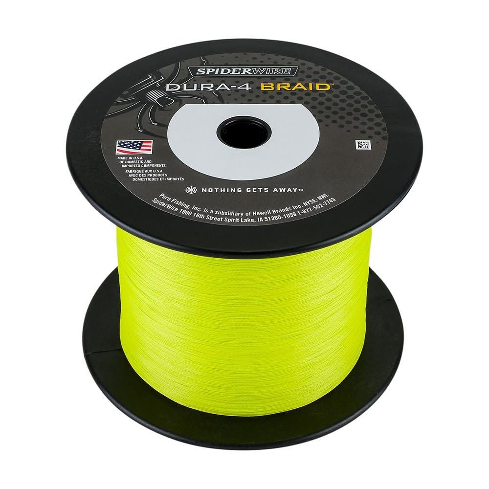 SpiderWire Dura 4, Fishing Line, Superline, , Predator Fishing, Pike, Perch, Zander, Trout, Unisex, Yellow, 0.2mm | 17kg | 37lb | 1800yd