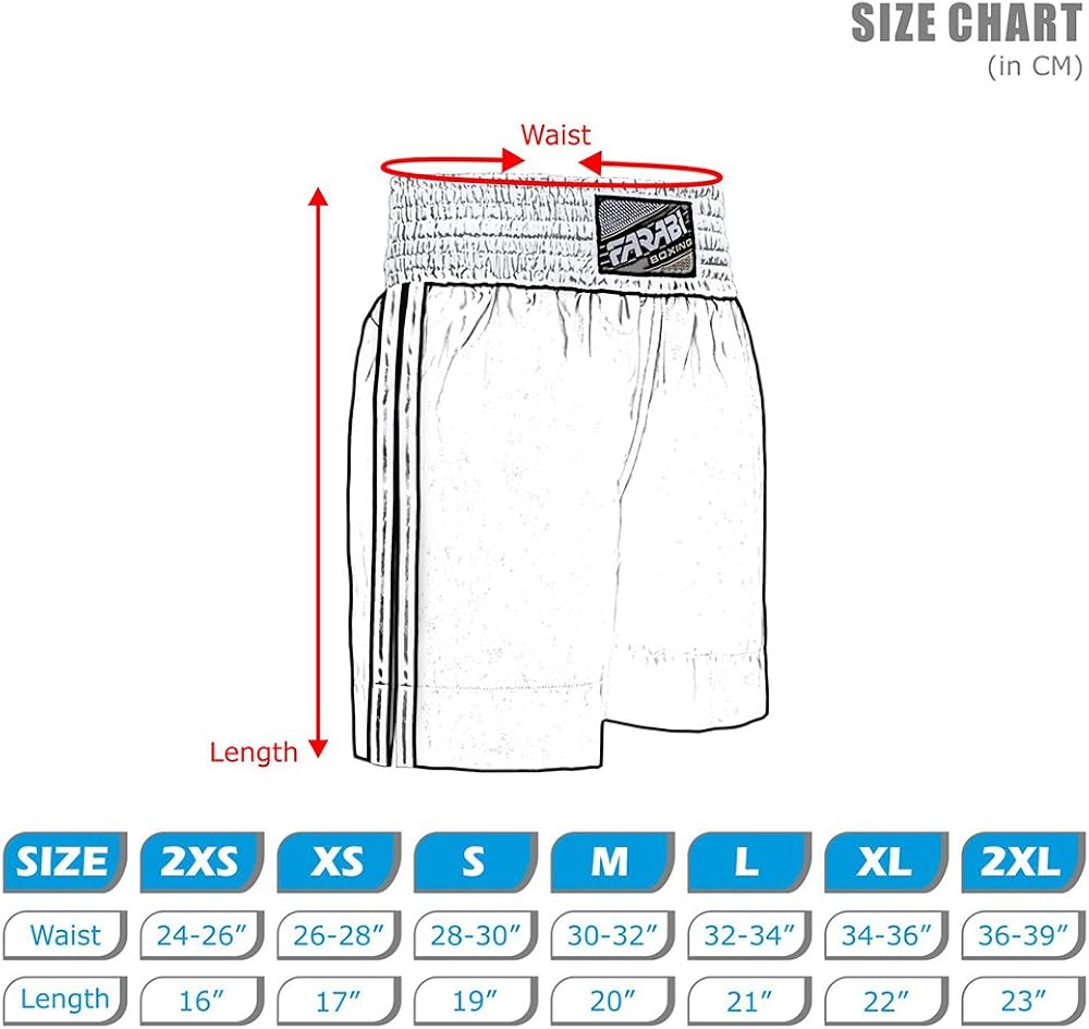 Farabi Pro Boxing Shorts for Boxing Training Punching, Sparring Fitness Gym Kickboxing Equipment Trunks: Clothing