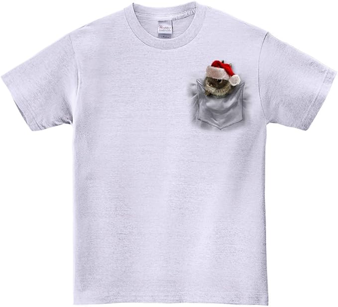 Amazon ノーブランド品 ポケットから顔を出す子ウサギ アッシュ Xlサイズメンズ半袖tシャツ Tシャツ カットソー 通販