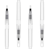 Breling 4 Pcs Envelope Sealer Moistener, Nylon Brush Stamp Licker, Clear | Pencil Style, Reusable, Without Leakage, Office Mailing Letter Stamp Glue Wetter Tool