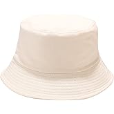 Malaxlx Unisex Bucket Hat Beach Sun Hat Aesthetic Fishing Hat for Men Women Teens, Reversible Double-Side-Wear
