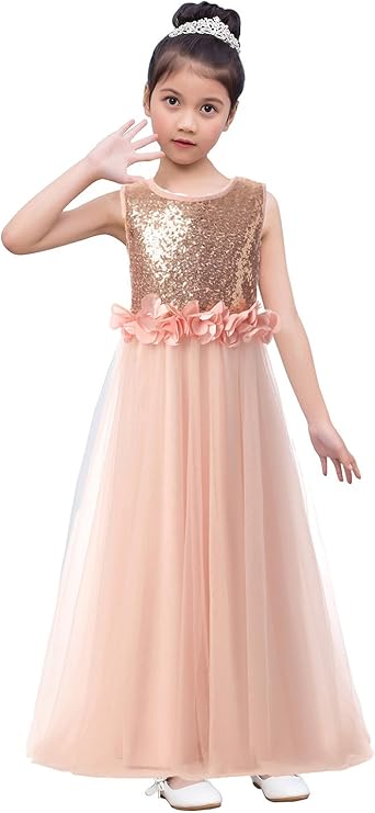 sequin top gown