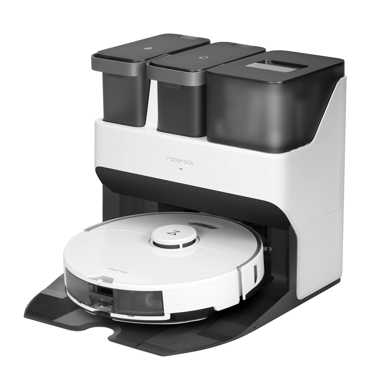 Roborock S7 Pro Ultra 5100 Pa Robot Aspirateur Avec Auto-Lavage/Auto-Rechargeable/Auto-Drainant/Station D'Accueil Autonettoyante, Connecté Par Alexa/App 3D Mapping (Mise À Niveau S7)