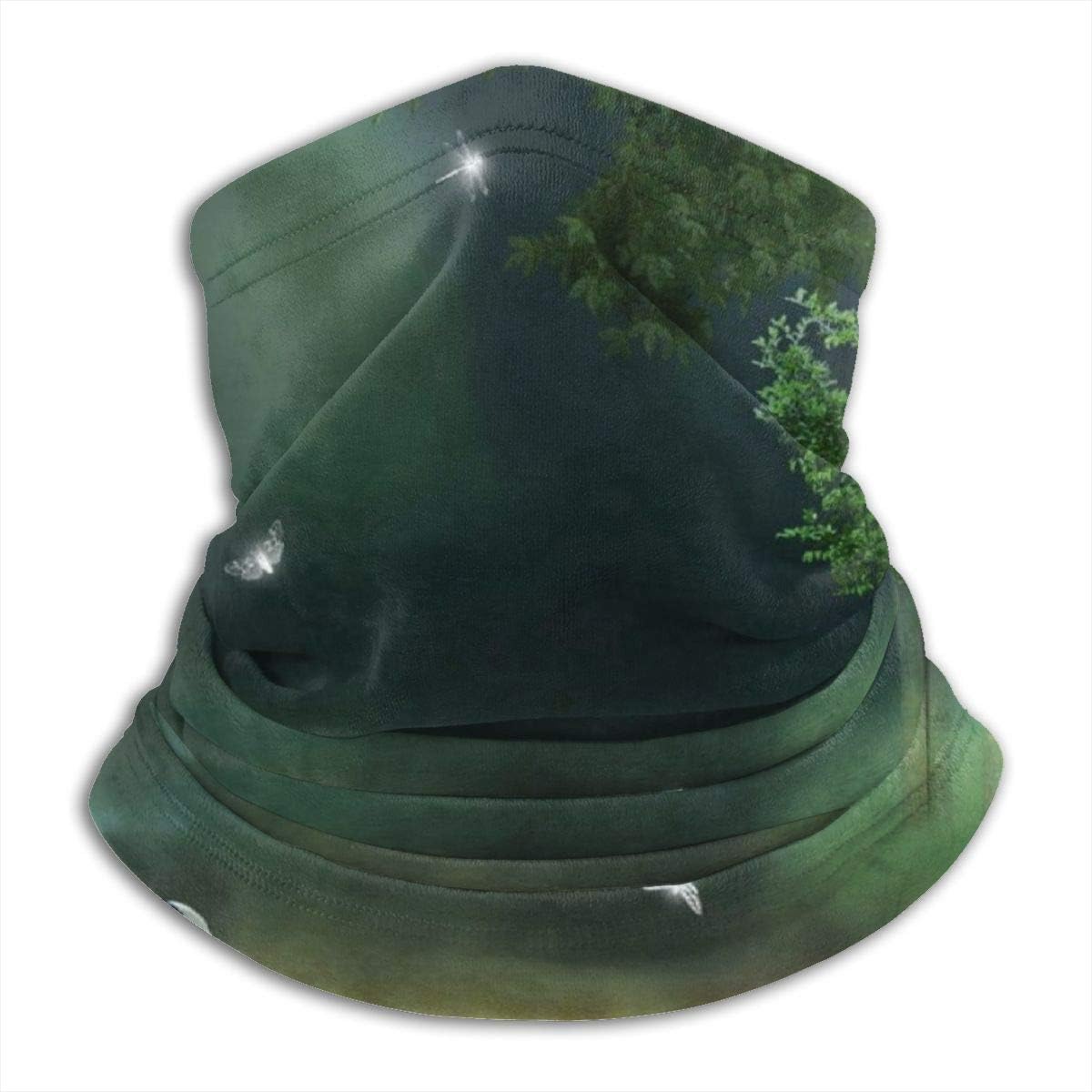 Swans Woodland Glow Flies Half Face Mask Balaclava Neck Warmer Winter Ski Masks for Men Women