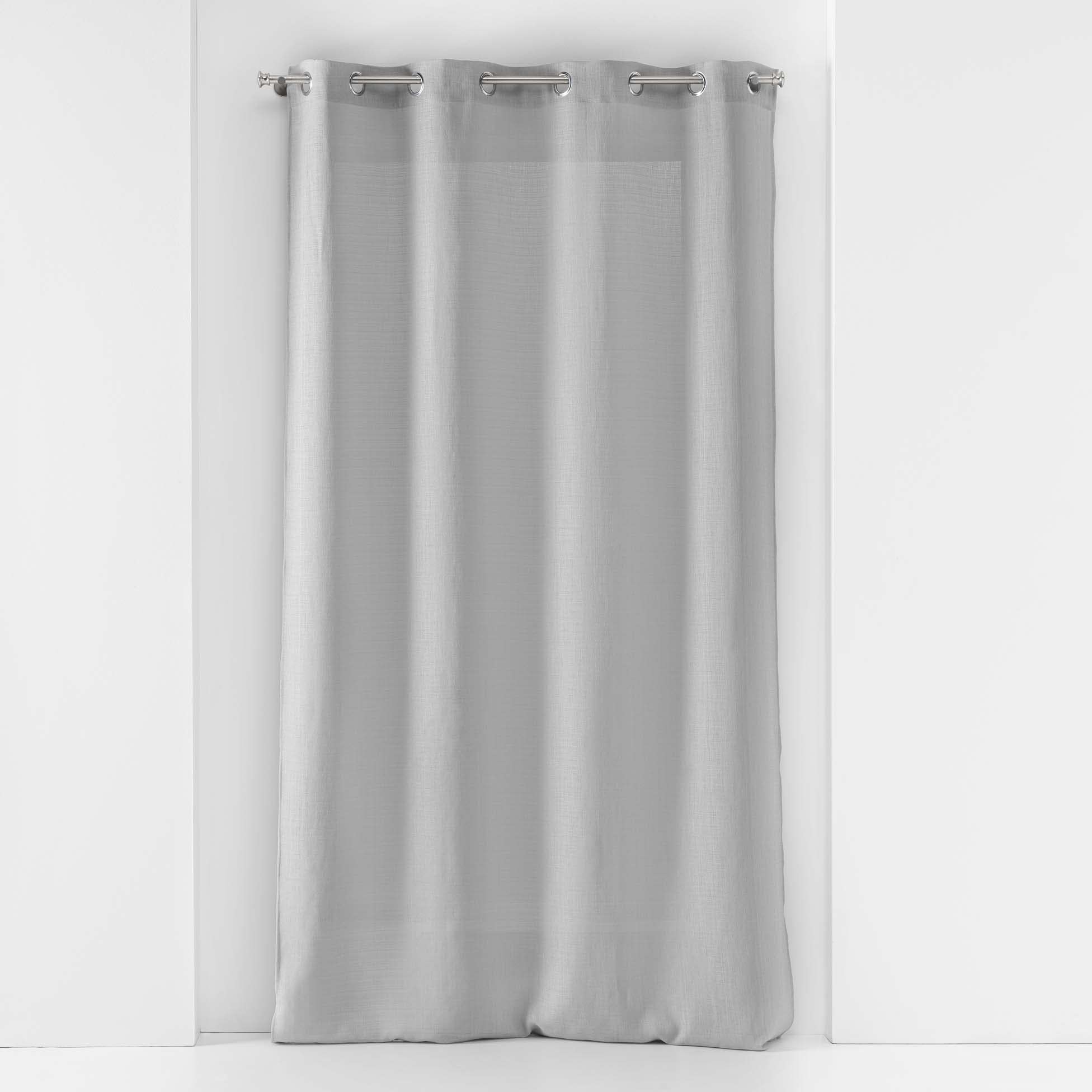 Douceur d'Intérieur, Soane Grey Voile Eyelet Curtain 140 x 180 cm