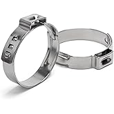 Sieqioor 50 Pack 1/2 Inch 15mm~17.5mm Outside Diameter PEX Cinch Clamps, 304 Stainless Steel Crimp Rings for PEX Tubing, Pipe