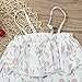 Franterd Baby Girls Straps Rompers, Kid Flower Print Jumpsuits Piece Pants Clothing (White, 2T)